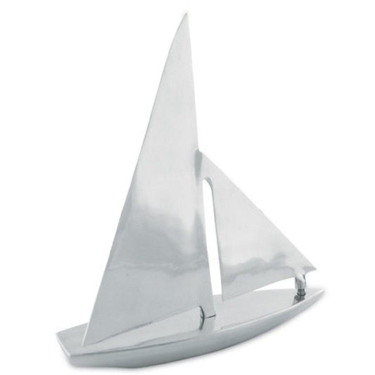 Silver Modern Sail Boat Serving Dish - AFS