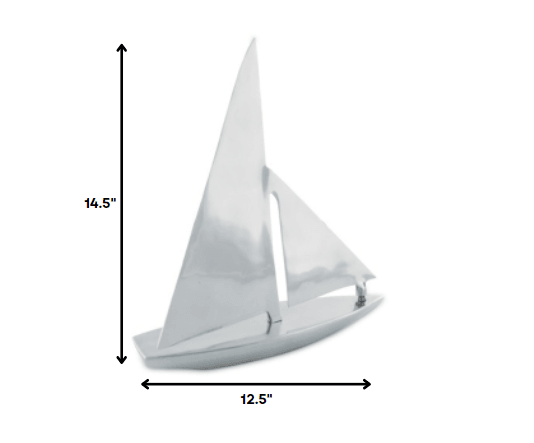 Silver Modern Sail Boat Serving Dish - AFS