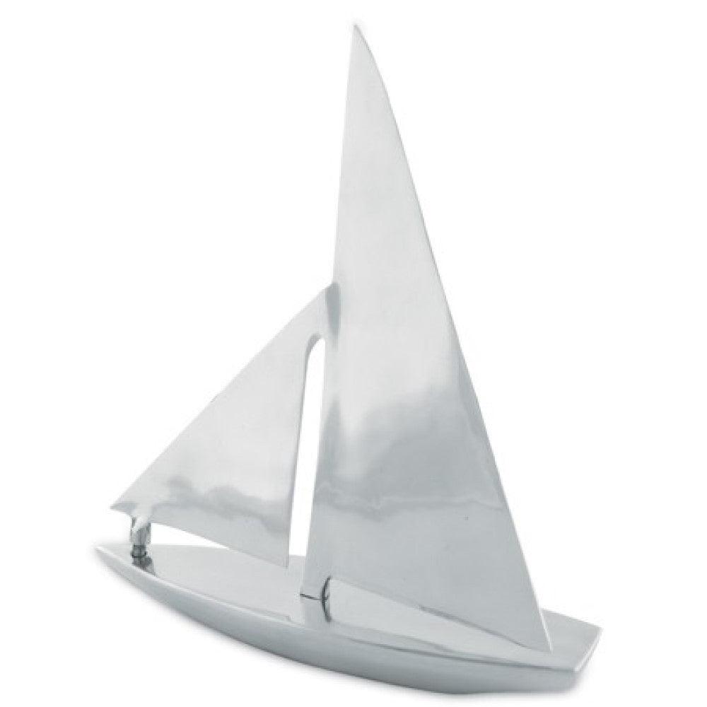 Silver Modern Sail Boat Serving Dish - AFS