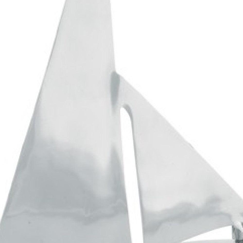 Silver Modern Sail Boat Serving Dish - AFS