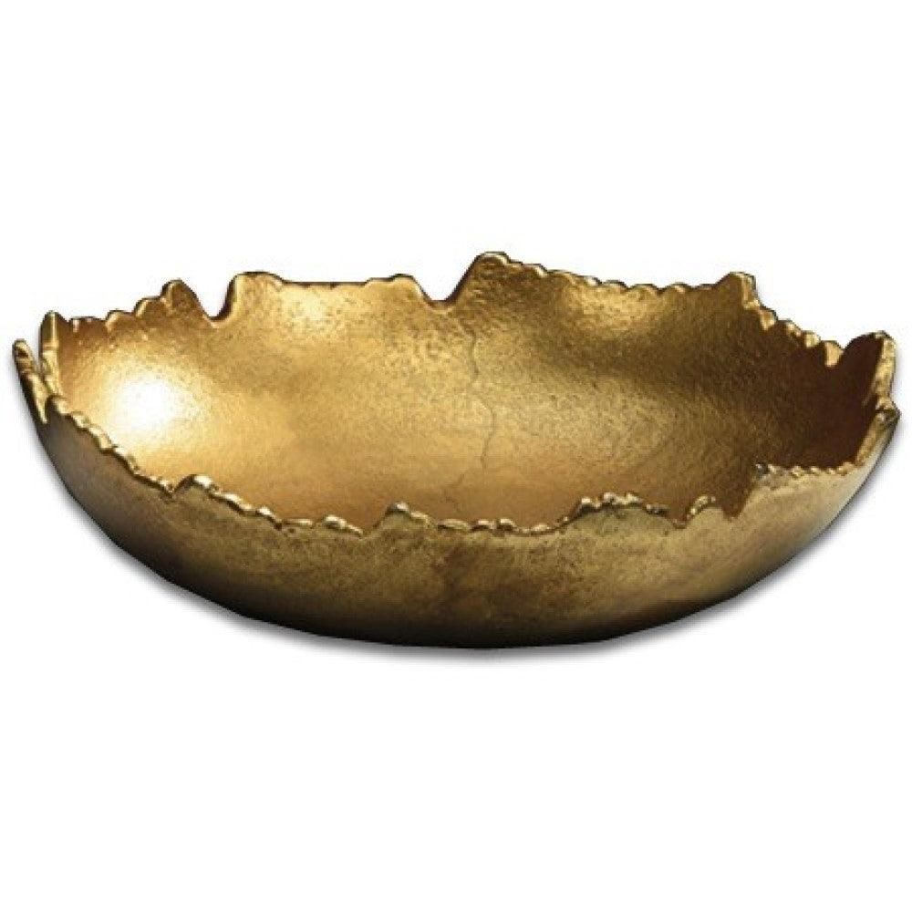 Golden Abstract Torn Texture Serving Bowl - AFS