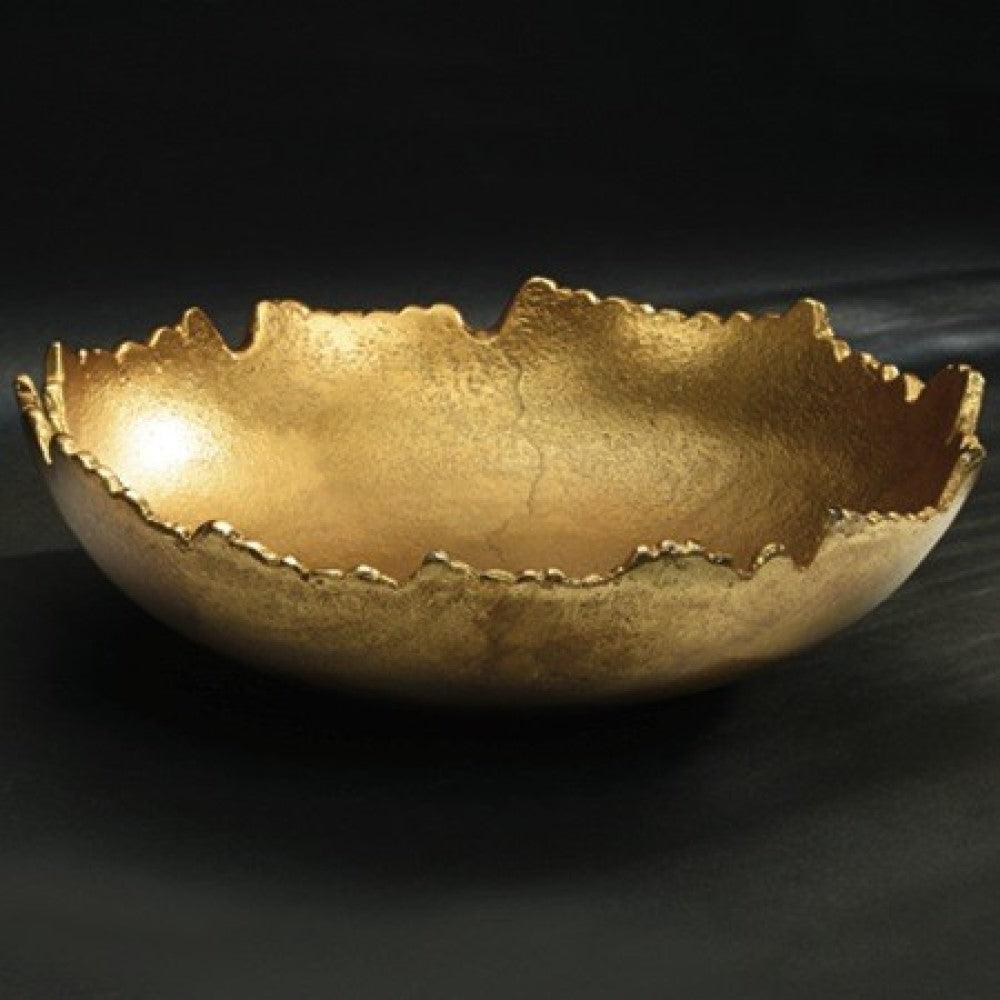 Golden Abstract Torn Texture Serving Bowl - AFS