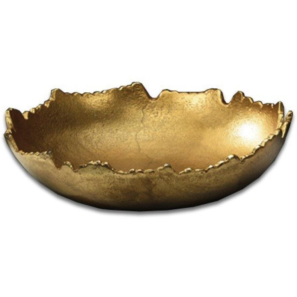 Golden Abstract Torn Texture Serving Bowl - AFS