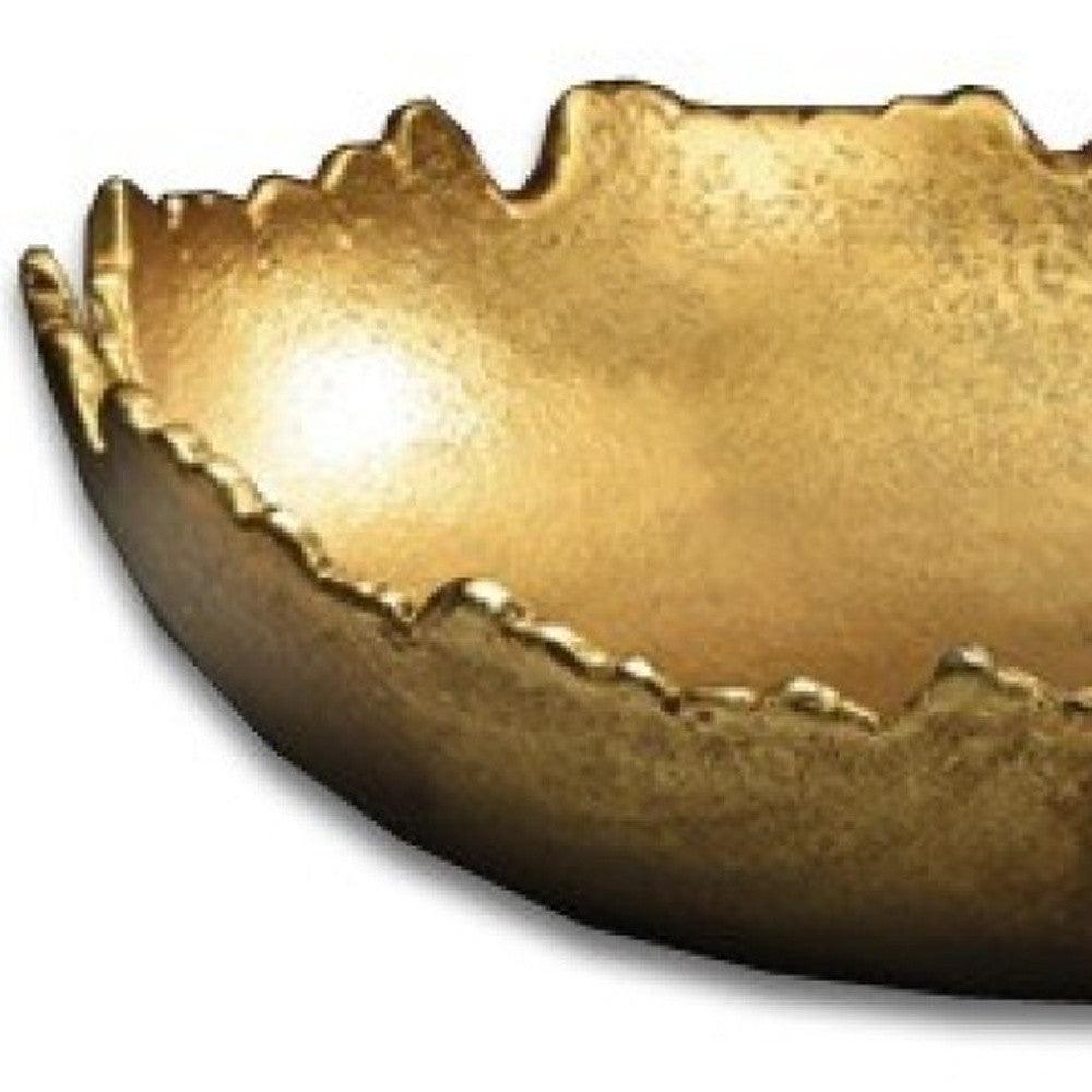 Golden Abstract Torn Texture Serving Bowl - AFS