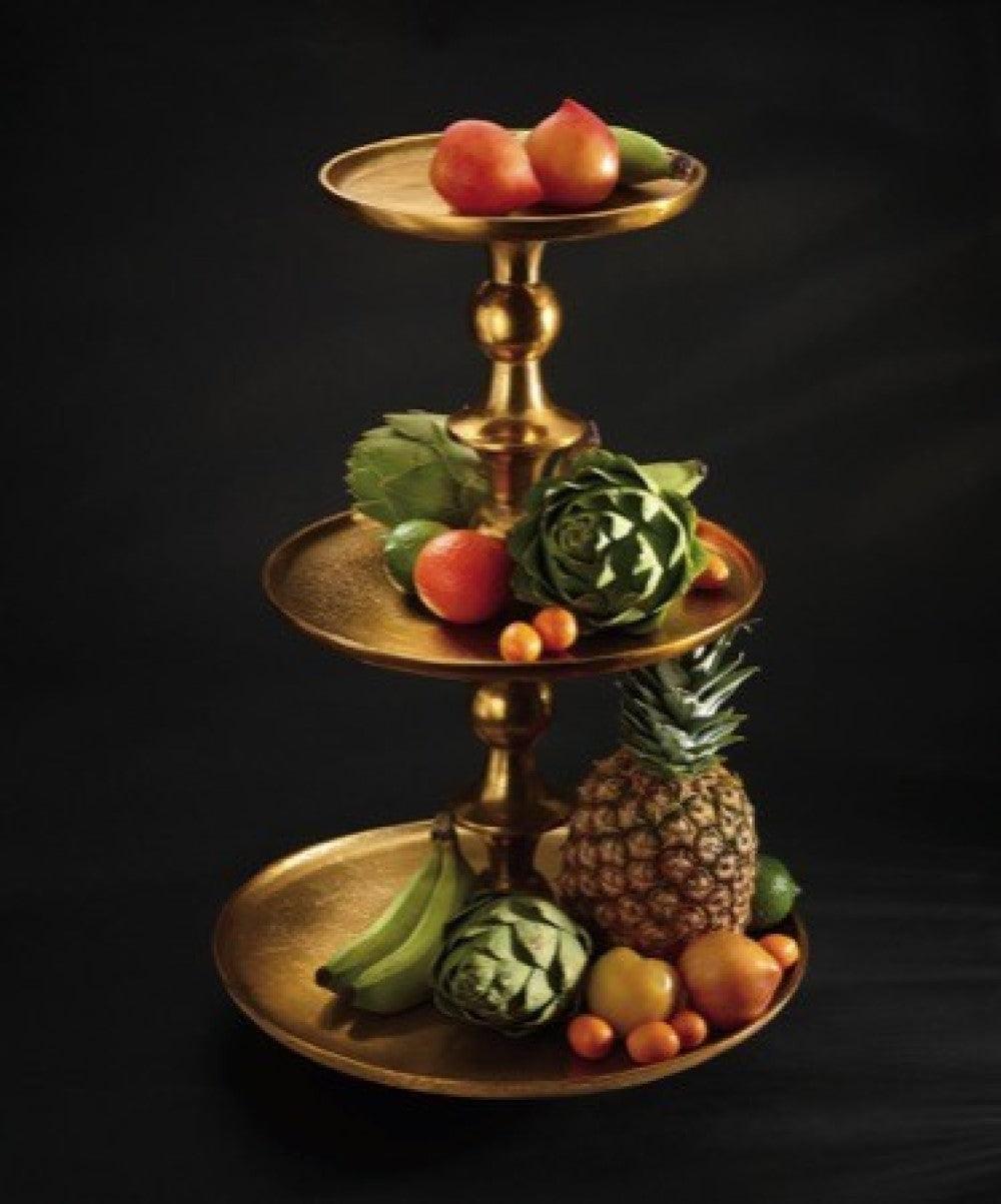 Gold Decorative Three Tier Stand - AFS