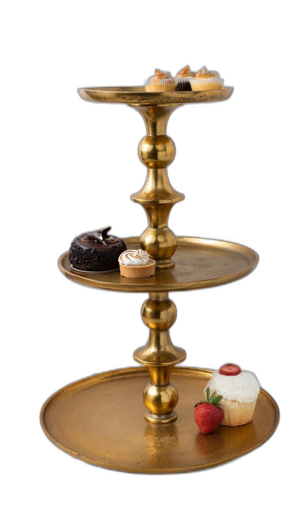 Gold Decorative Three Tier Stand - AFS