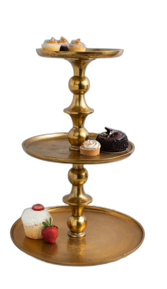 Gold Decorative Three Tier Stand - AFS