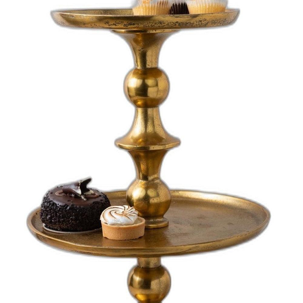 Gold Decorative Three Tier Stand - AFS