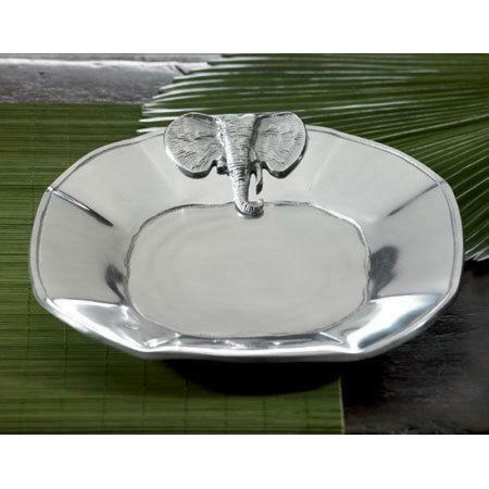 Shiny Silver Elephant Serving Tray - AFS