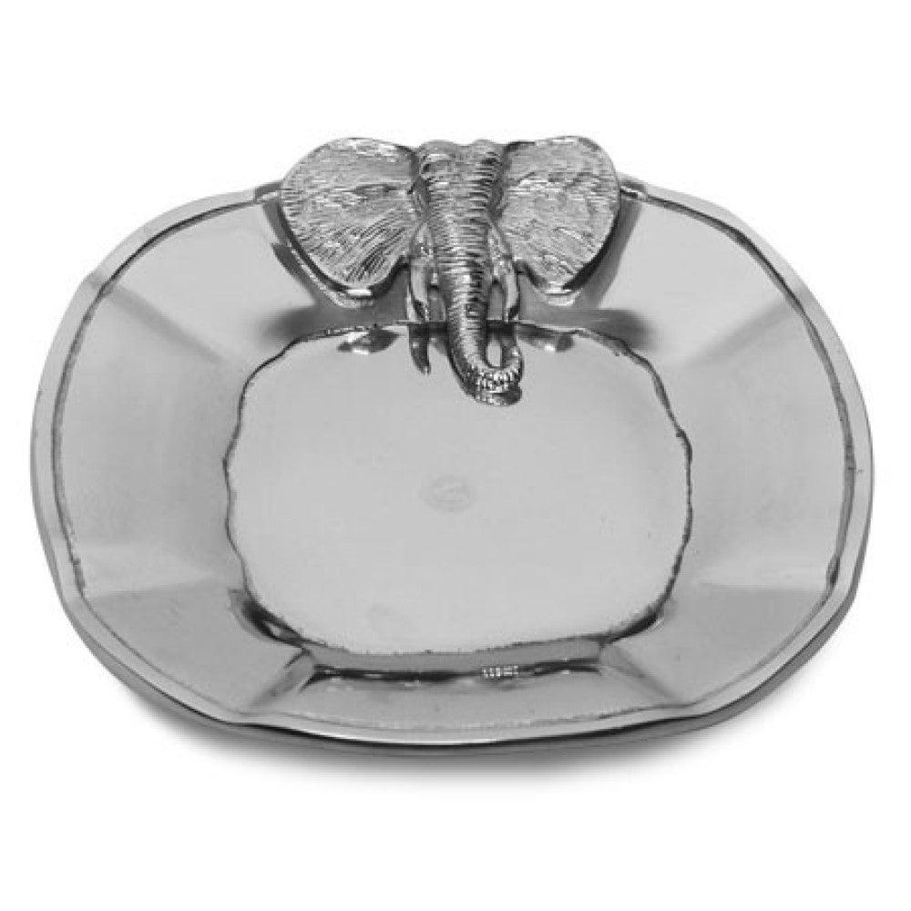 Shiny Silver Elephant Serving Tray - AFS