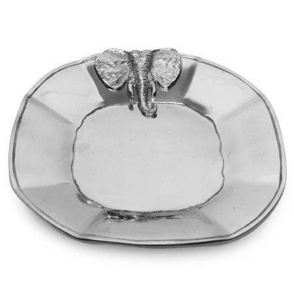 Shiny Silver Elephant Serving Tray - AFS