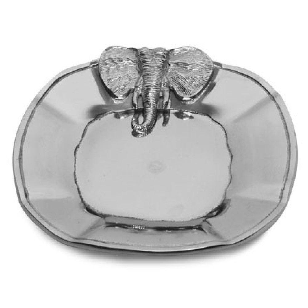 Shiny Silver Elephant Serving Tray - AFS