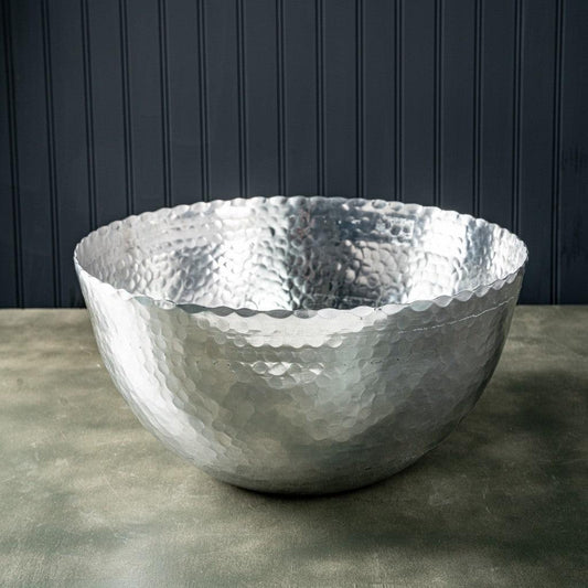 Round Scallop Edged Hammered Bowl - AFS