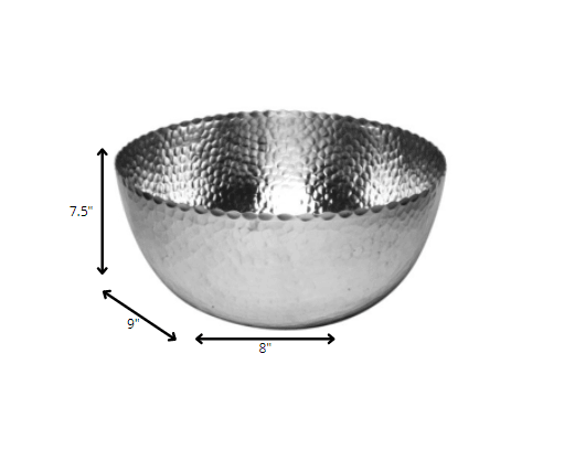 Round Scallop Edged Hammered Bowl - AFS