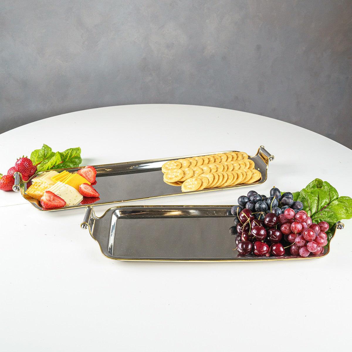 Long Rectangular Decorative Handle Tray - AFS