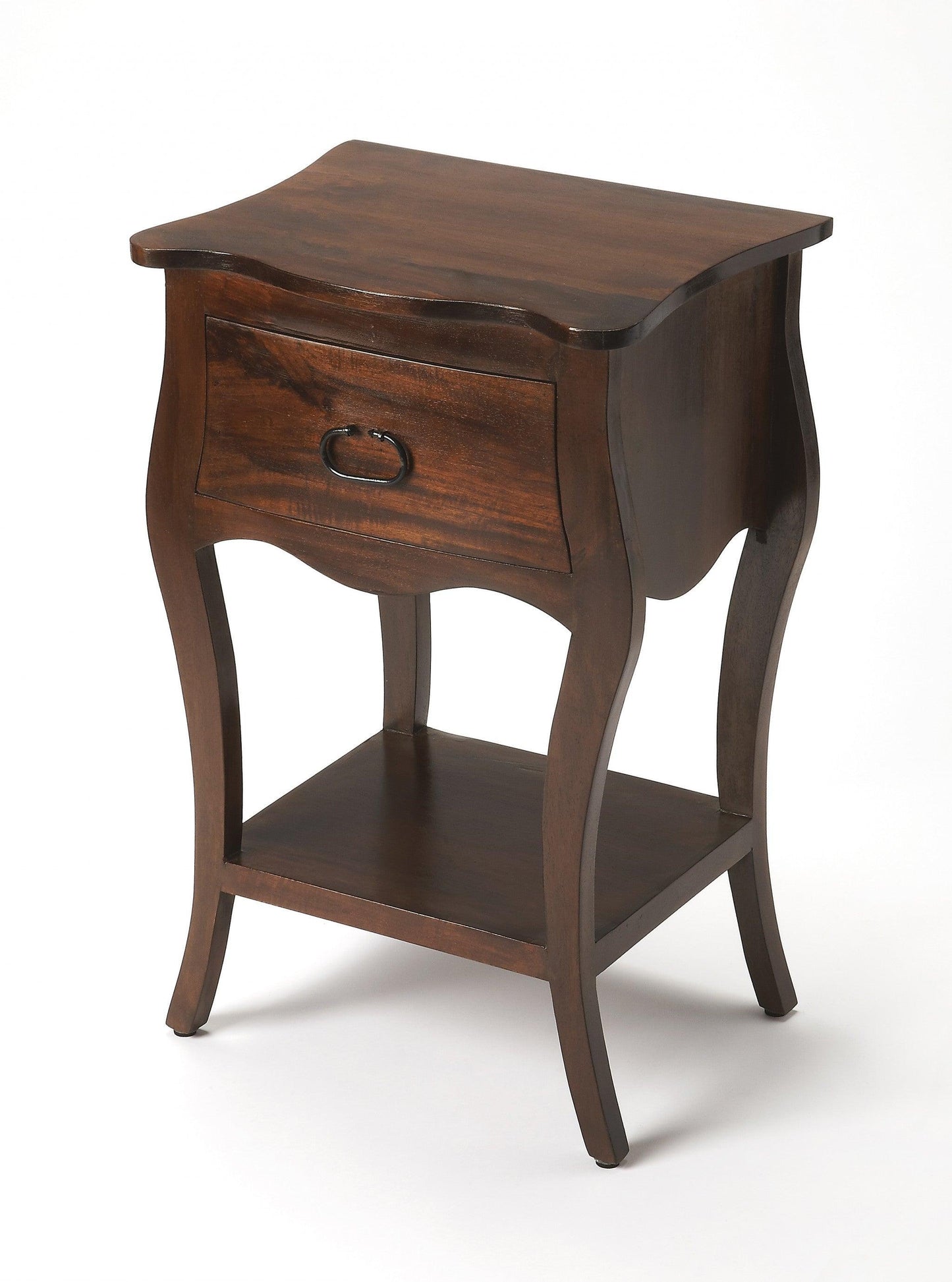 Brown Walnut Single Drawer Nightstand - AFS