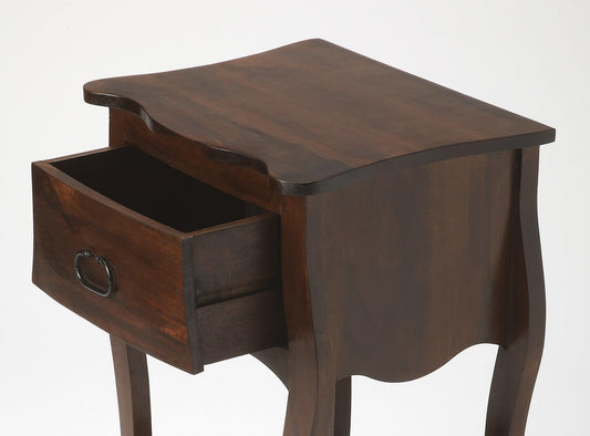 Brown Walnut Single Drawer Nightstand - AFS