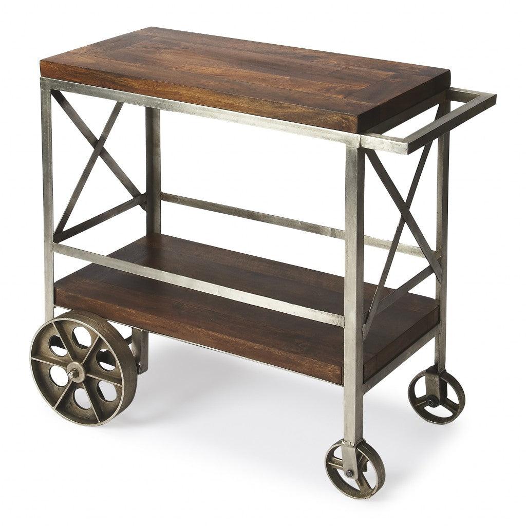 Vintage Style Rolling Server Bar Cart - AFS