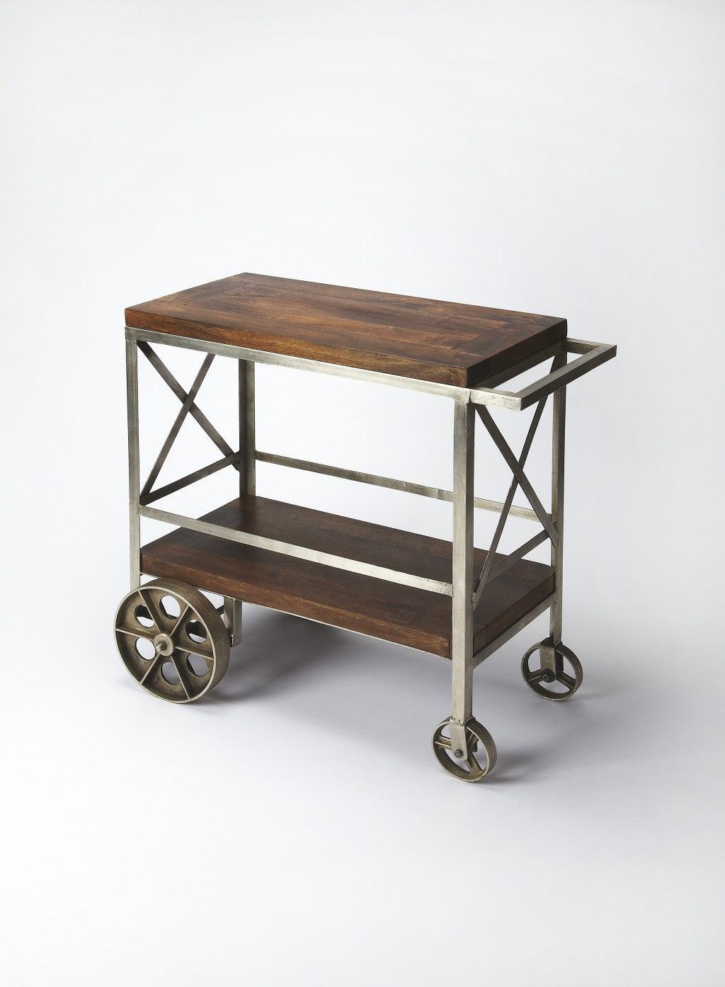 Vintage Style Rolling Server Bar Cart - AFS