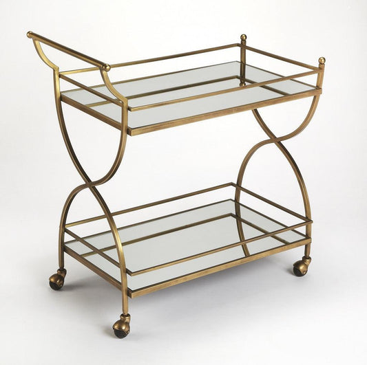 Antique Gold Bar Cart - AFS