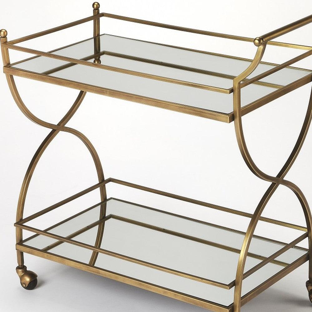 Antique Gold Bar Cart - AFS