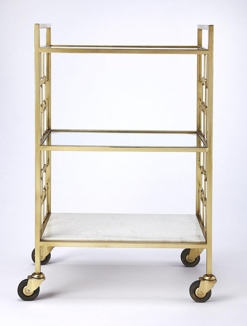 Polished Gold Bar Cart - AFS