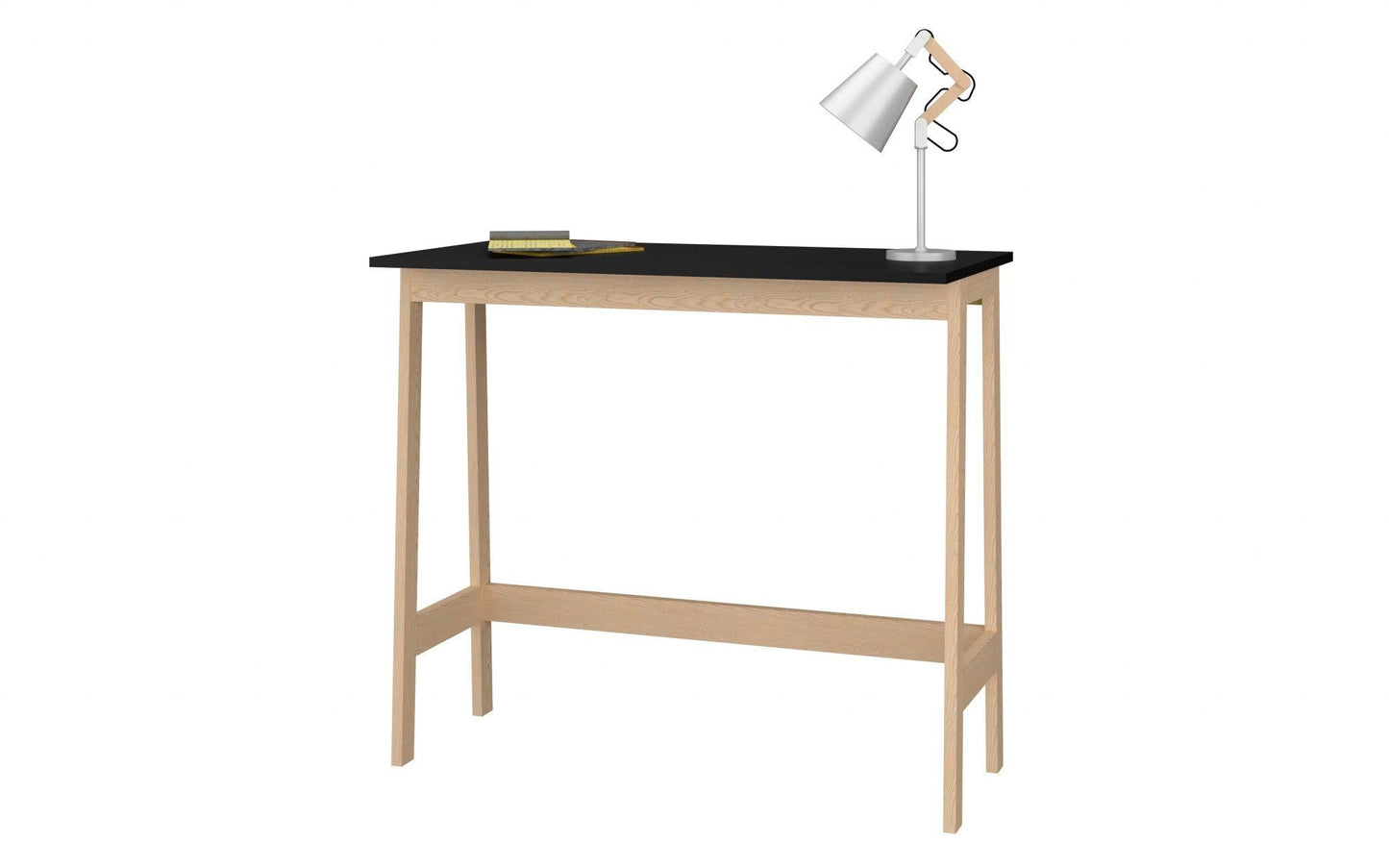 Modern Natural and Black Narrow Table Desk - AFS