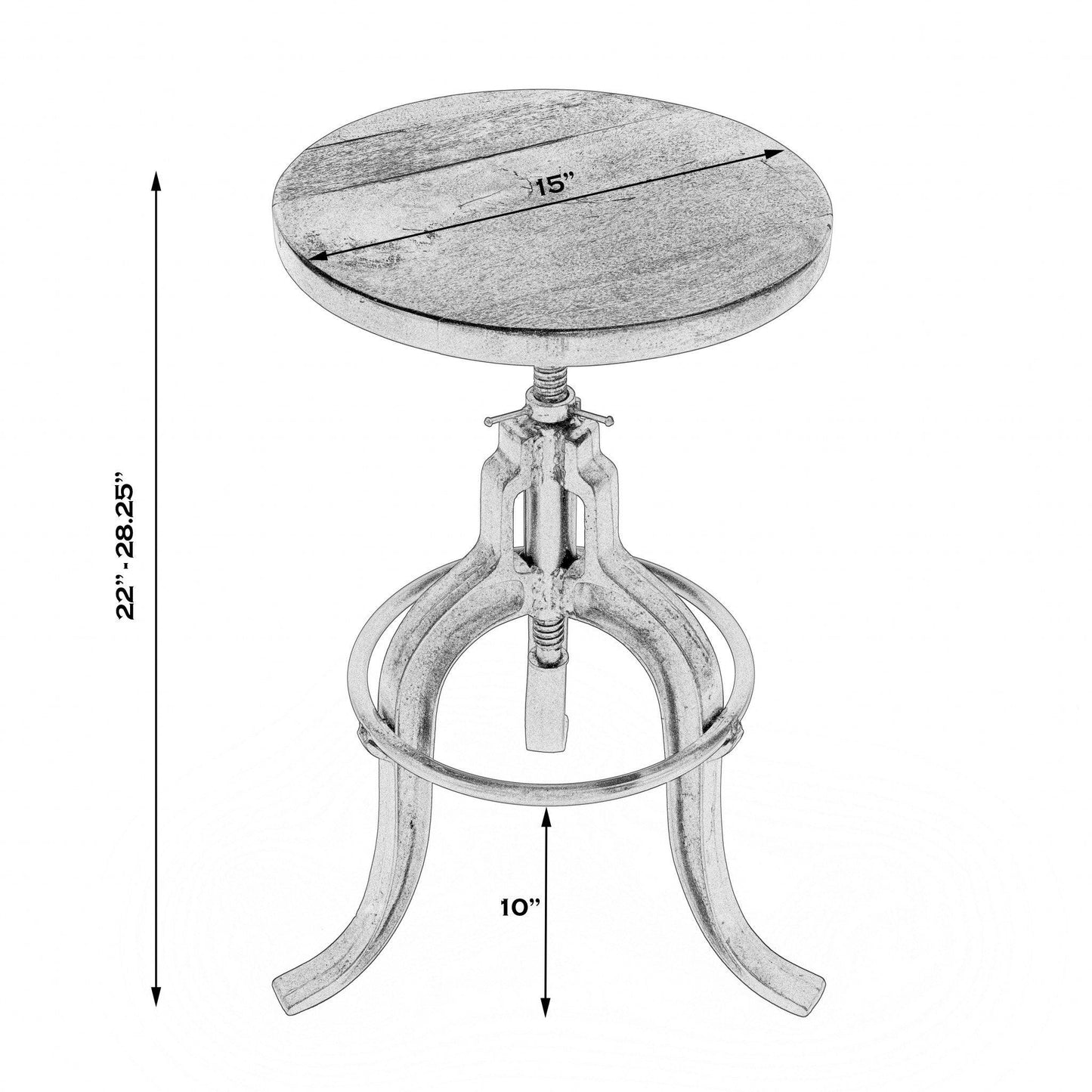 Iron Revolving Bar Stool - AFS