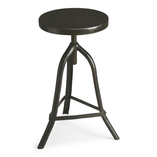 Black Iron Revolving Round Stool - AFS