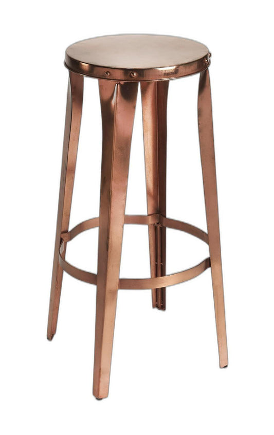 Rustic Copper Backless Bar Stool - AFS