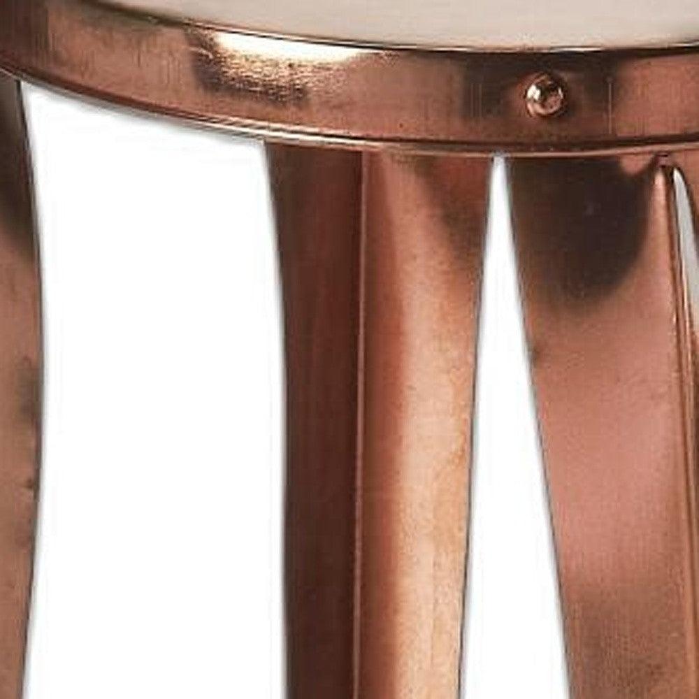 Rustic Copper Backless Bar Stool - AFS