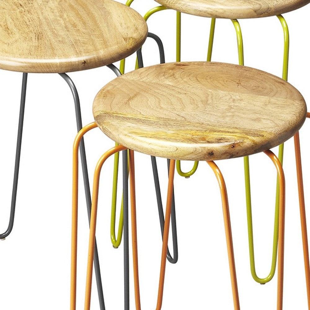 Stackable Iron Colored Stools - AFS