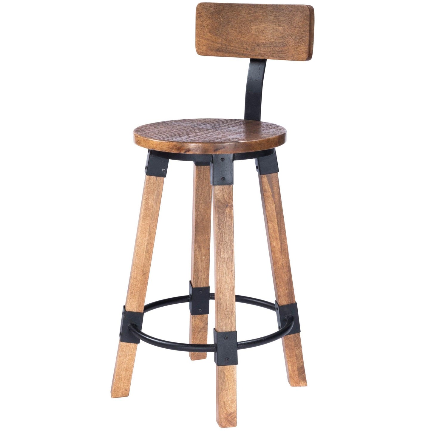 Sturdy Wood and Metal Counter Stool - AFS