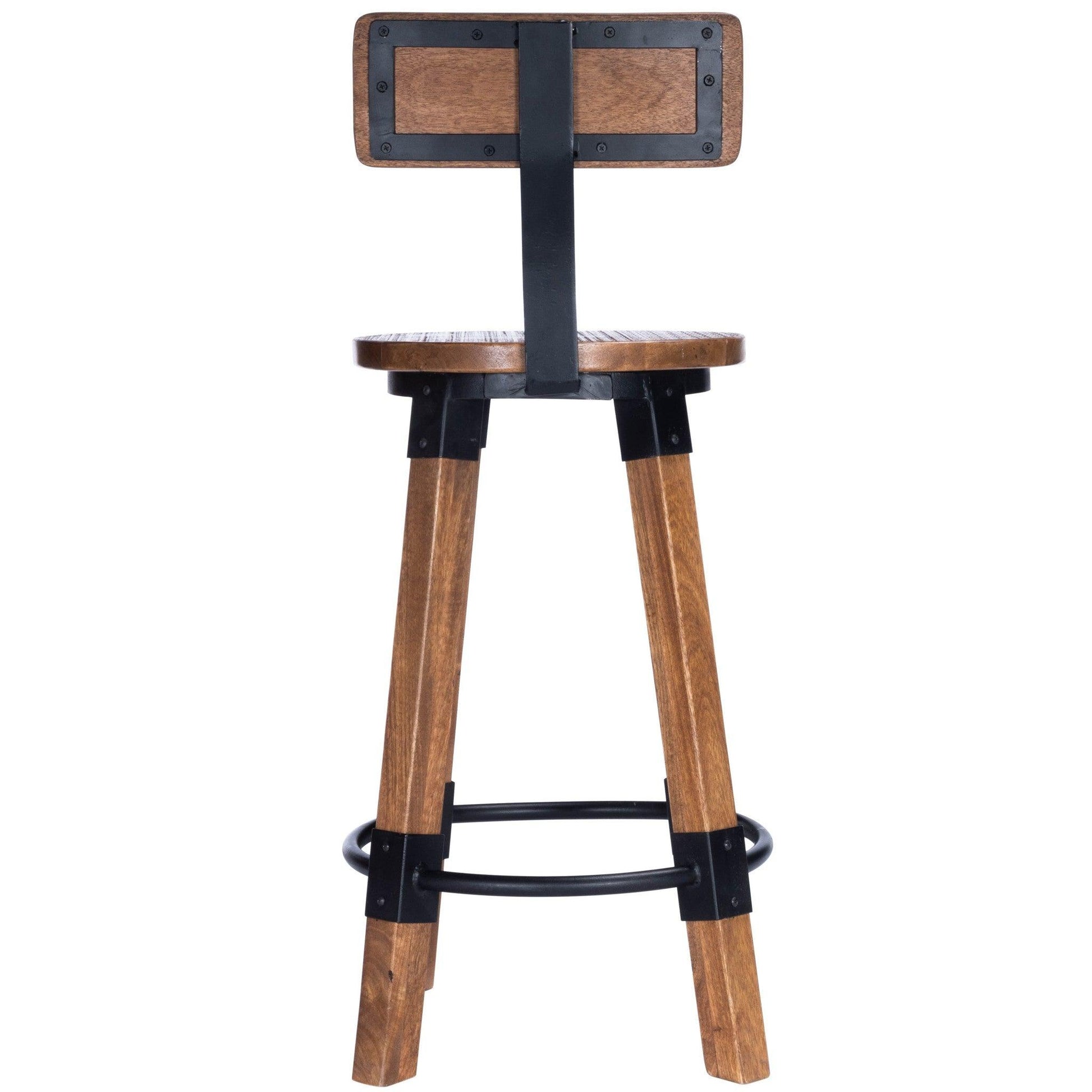 Sturdy Wood and Metal Counter Stool - AFS