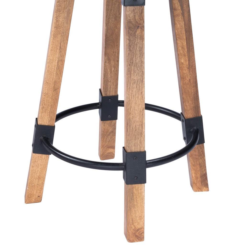 Sturdy Wood and Metal Counter Stool - AFS