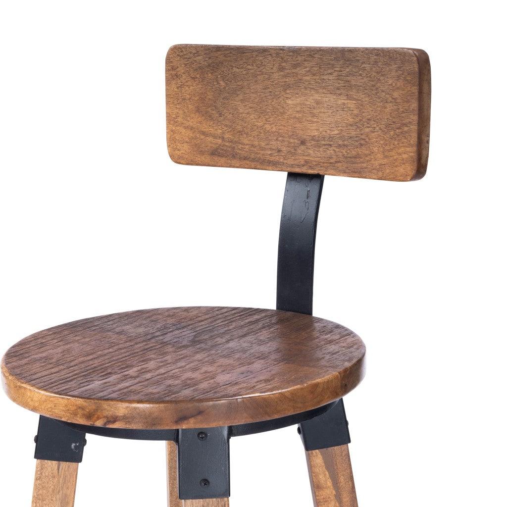 Sturdy Wood and Metal Counter Stool - AFS