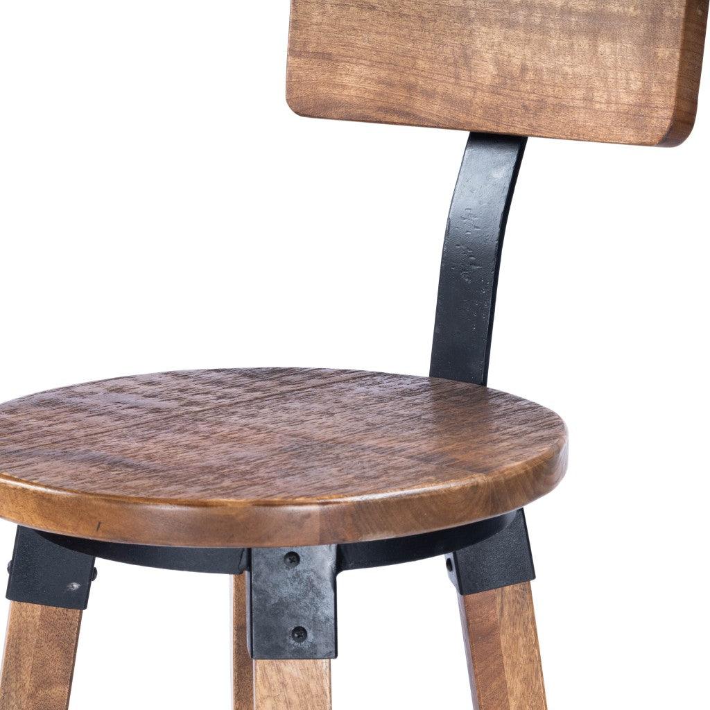 Sturdy Wood and Metal Bar Stool - AFS