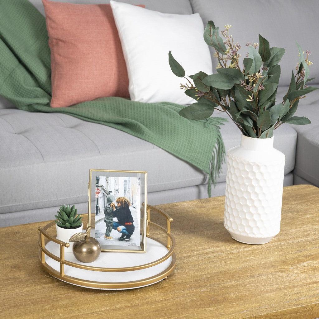 Farmhouse Style Gold Decorative Tray - AFS