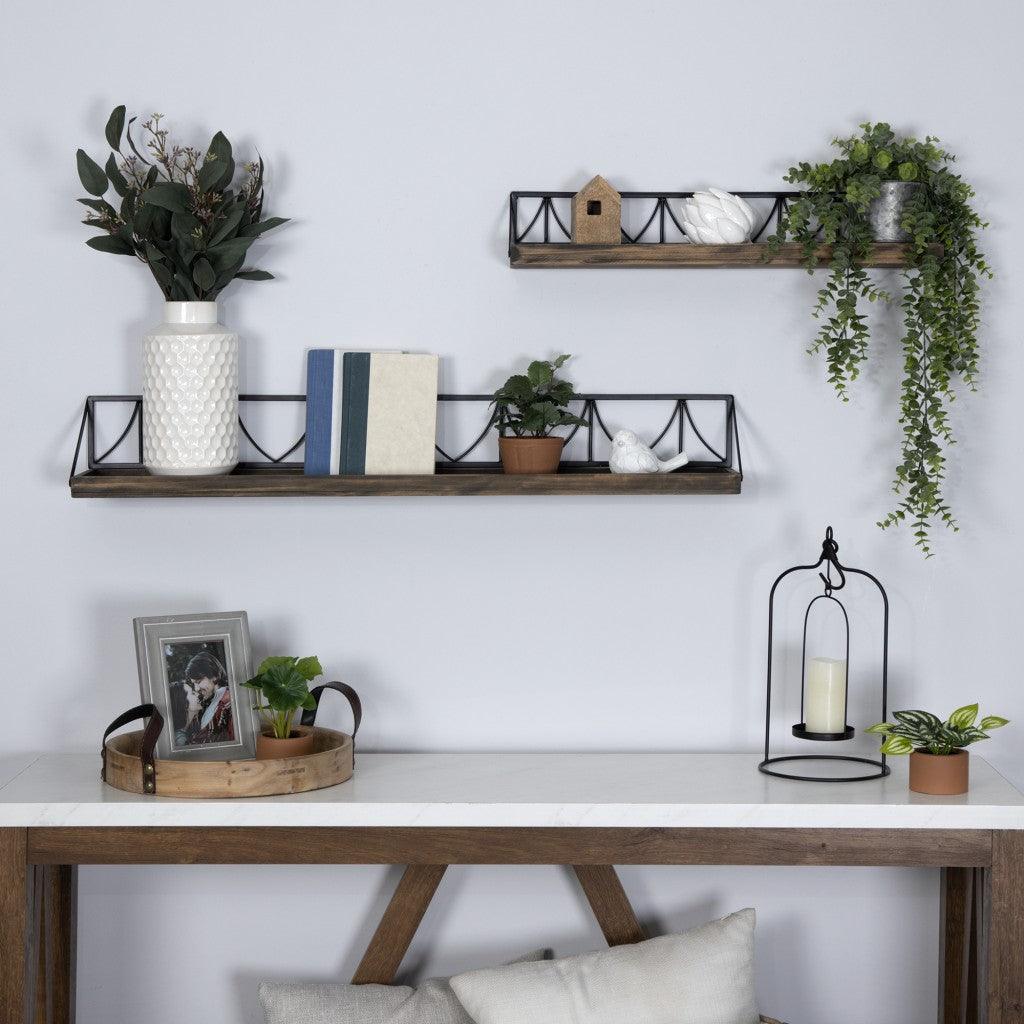 Round Wooden Tray with Leather Handles - AFS