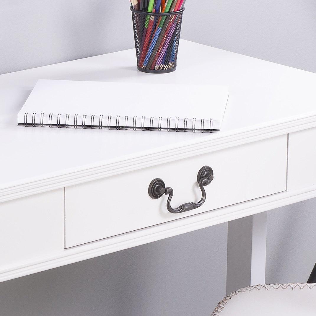 Acacia and Pinewood White Writing Desk - AFS