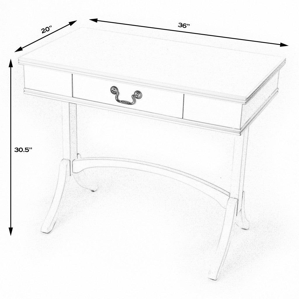 Acacia and Pinewood White Writing Desk - AFS