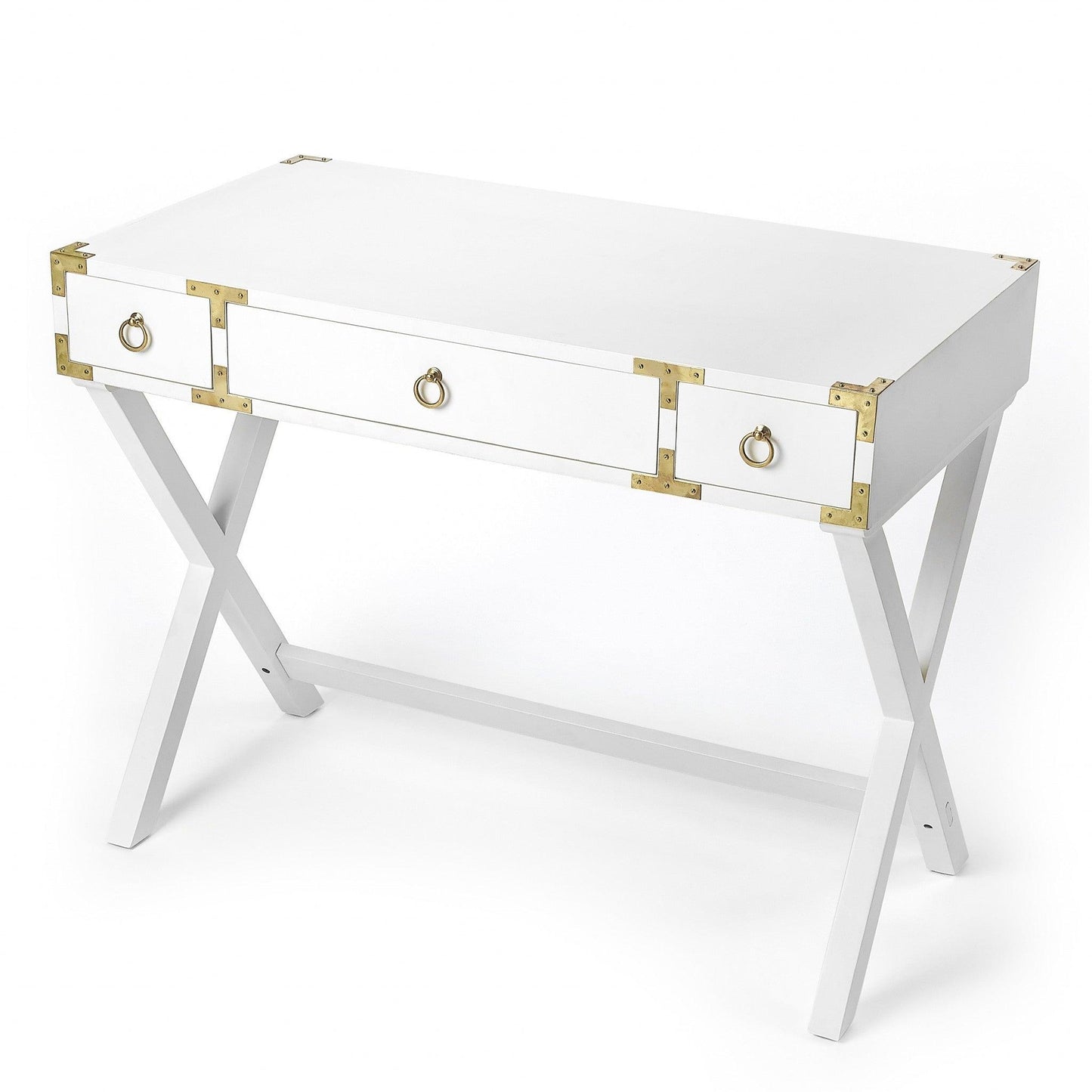 Glossy White Writing Desk - AFS