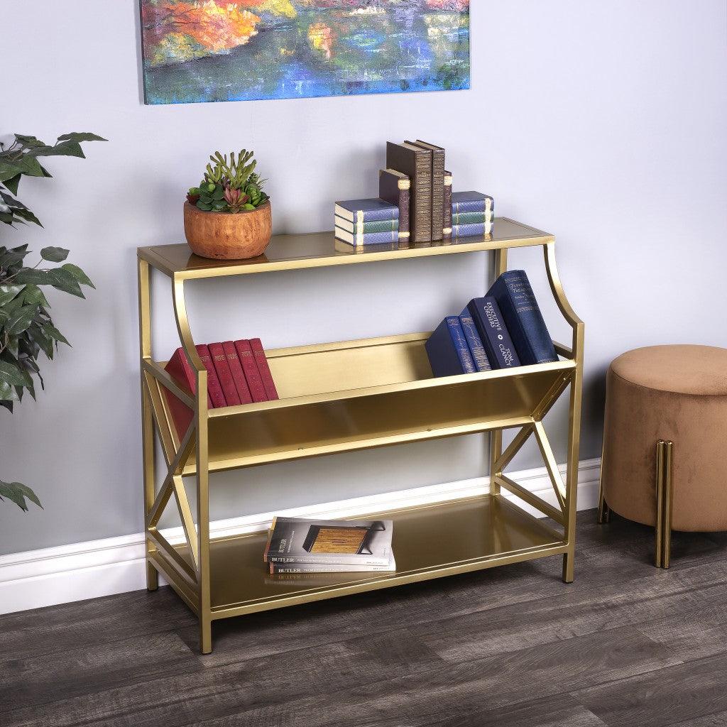 Keats Antique Gold Library Bookcase - AFS