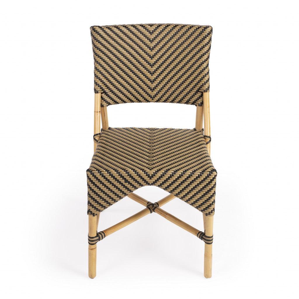 Indoor Outdoor Zig Zag Rattan Dining Chair - AFS