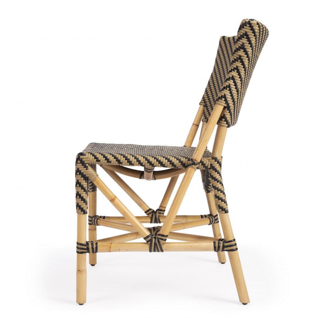 Indoor Outdoor Zig Zag Rattan Dining Chair - AFS