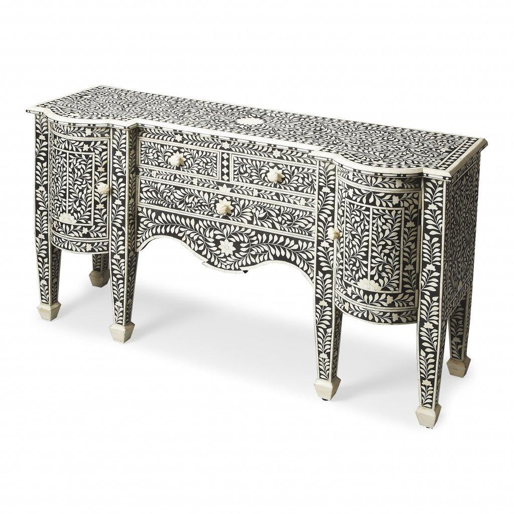 Victoria Black Bone Inlay Buffet - AFS