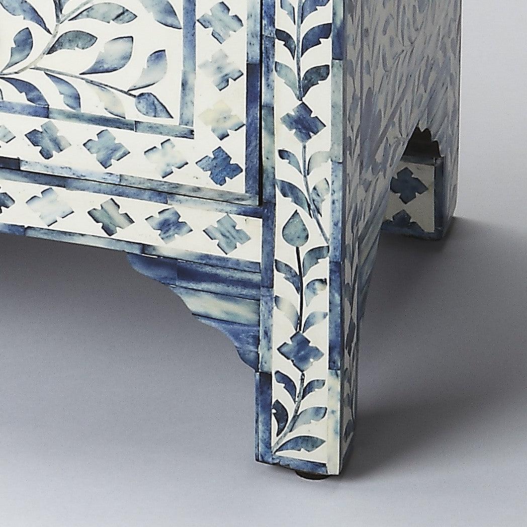 Vivienne Blue Bone Inlay Accent Chest - AFS