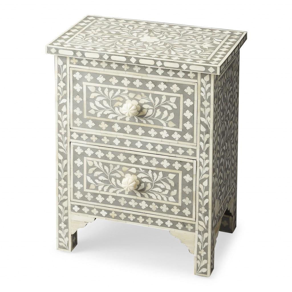 Vivienne Grey Bone Inlay Accent Chest - AFS