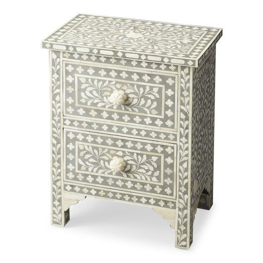 Vivienne Grey Bone Inlay Accent Chest - AFS