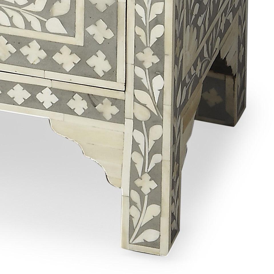 Vivienne Grey Bone Inlay Accent Chest - AFS